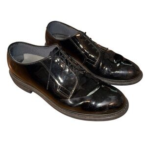 Bates High Gloss Duty Oxford Dress Shoes Vibram Sole Men’s Black Size 11 D